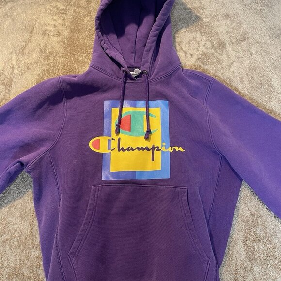 Champion Other - Champion Reverse Weave Men’s Vtg Purple Pullover Hoodie Size Small Kanga Pocket